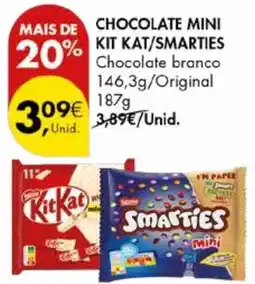 Pingo Doce Chocolate mini kit kat/smarties promoção