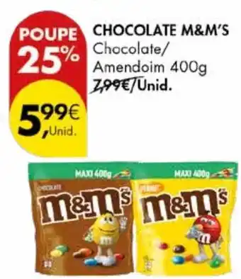 Pingo Doce Chocolate m&m's promoção