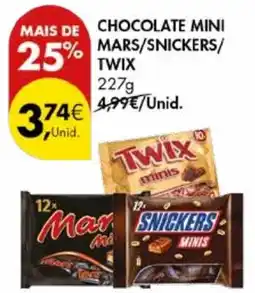 Pingo Doce Chocolate mini mars/snickers/ twix promoção