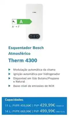 Radio Popular A+ - esquentador atmosétrico therm 4300 promoção