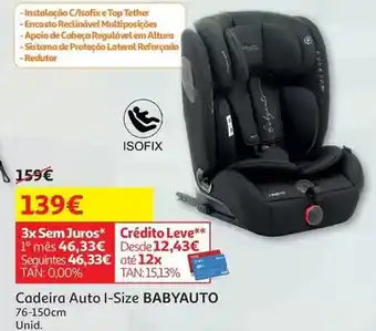 Auchan Babyauto - cadeira auto i-size promoção