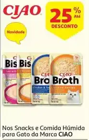 Auchan Ciao - comida humida gato stew frango/salmão 40g promoção