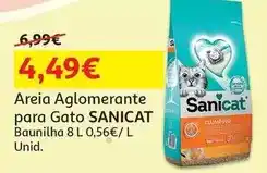 Auchan Sanicat - areia aglomerante para gato promoção