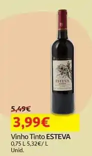 Auchan Esteva - vinho tinto promoção