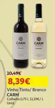 Auchan Carm - vinho tinto :colheita 0.75 l promoção