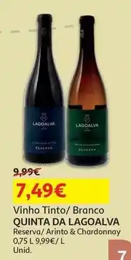 Auchan Quinta da lagoalva - vinho tinto :reserva 0.75 lt promoção