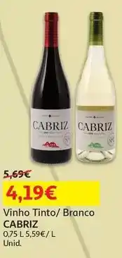 Auchan Cabriz - vinho tinto :dão 0.75 l promoção