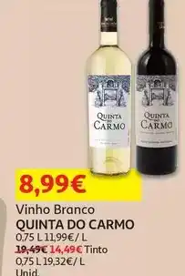 Auchan Quinta do carmo - vinho branco :alentejo 0.75 l promoção