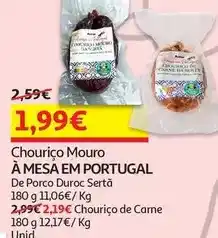 Auchan Auchan - chouriço de carne duroc :da sertã 180g promoção