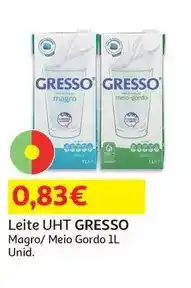 Auchan Gresso - leite uht:magro 1l promoção