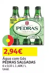 Auchan Pedras salgadas - água com gás promoção