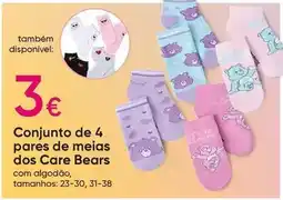 Indi & Cold Conjunto de 4 pares de meias dos care bears promoção