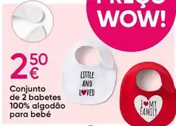 Indi & Cold Conjunto de 2 babetes 100% algodão para bebé promoção