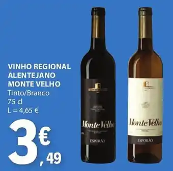 E.Leclerc Vinho regional alentejano monte velho promoção