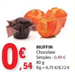 E.Leclerc Muffin chocolate simples promoção