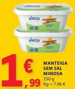 E.Leclerc Manteiga sem sal mimosa promoção