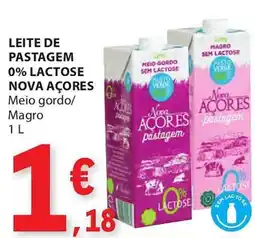 E.Leclerc Leite de pastagem 0% lactose nova açores promoção