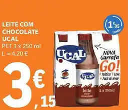 E.Leclerc Leite com chocolate ucal promoção