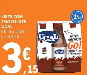 E.Leclerc Leite com chocolate ucal promoção