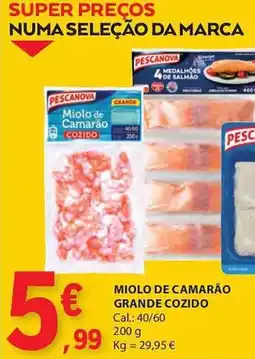 E.Leclerc Miolo de camarão grande cozido promoção