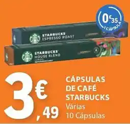 E.Leclerc Cápsulas de café starbucks promoção