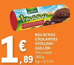 E.Leclerc Bolachas crocantes vitalday gullón chocolate promoção