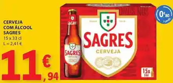 E.Leclerc Cerveja com álcool sagres promoção