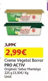 Auchan Proactiv - creme vegetal:p/barrar 225 g promoção