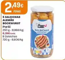 Intermarché Porsi - 5 salsichas alemãs bockwurst promoção