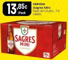 Intermarché Sagres mini - cerveja promoção