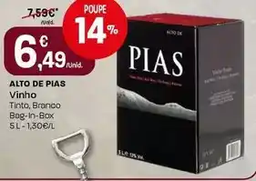 Intermarché Alto de pias - vinho promoção