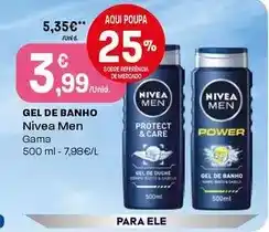 Intermarché Nivea men - gel de banho promoção