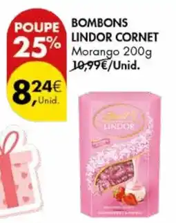 Pingo Doce Bombons lindor cornet morango promoção