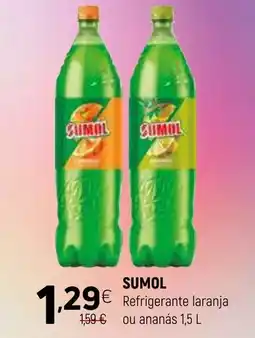 Coviran SUMOL Refrigerante laranja ou ananás promoção