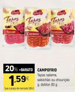 Coviran CAMPOFRIO Tapas salame, salsichão ou chourição promoção