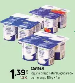 Coviran COVIRAN logurte grego natural, açucarado ou morango promoção