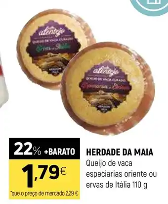 Coviran HERDADE DA MAIA Queijo de vaca especiarias oriente ou ervas de Itália promoção