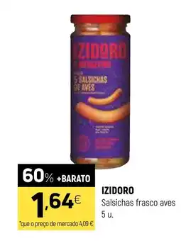 Coviran IZIDORO Salsichas frasco aves 5 u. promoção