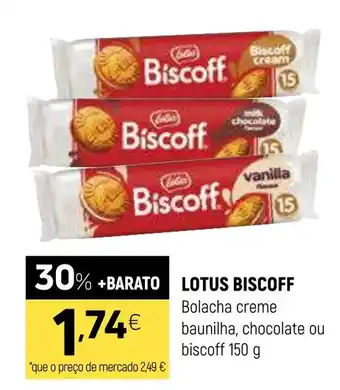 Coviran LOTUS BISCOFF Bolacha creme baunilha, chocolate ou biscoff promoção