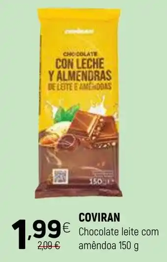 Coviran COVIRAN Chocolate leite com amêndoa promoção