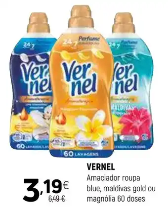 Coviran VERNEL Amaciador roupa blue, maldivas gold ou magnólia 60 doses promoção