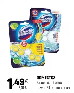 Coviran DOMESTOS Blocos sanitários power 5 lime ou ocean promoção