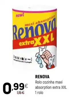 Coviran RENOVA Rolo cozinha maxi absorption extra XXL 1 rolo promoção