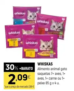 Coviran WHISKAS Alimento animal gato saquetas promoção