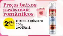 Pingo Doce Chantilly président promoção