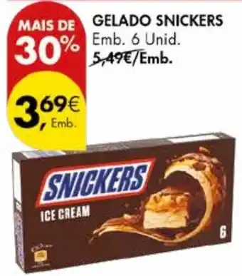 Pingo Doce Gelado snickers promoção