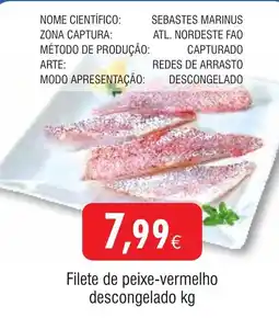 Froiz Filete de peixe-vermelho descongelado promoção