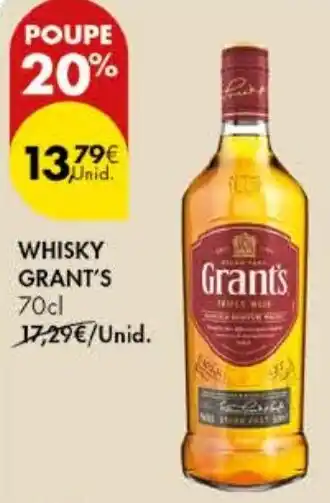 Pingo Doce Whisky grant's promoção