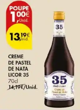 Pingo Doce Creme de pastel de nata licor 35 promoção