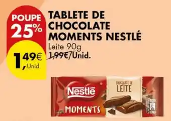 Pingo Doce Tablete de chocolate moments nestlé leite promoção